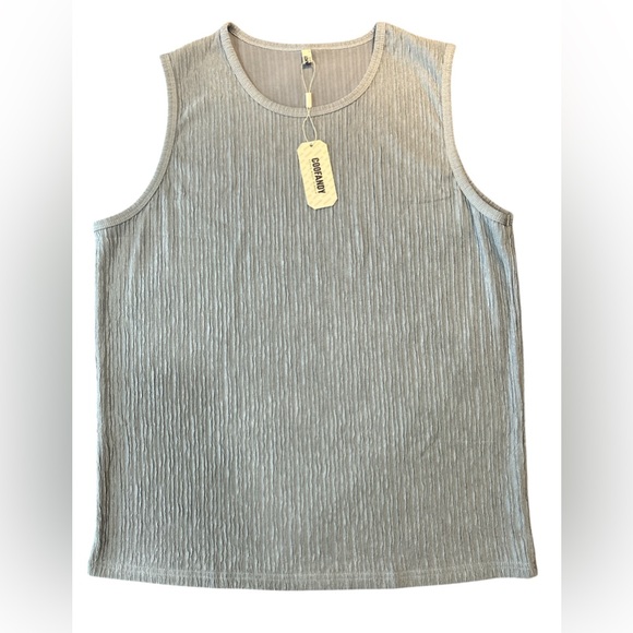 coofandy Other - Coofandy Mens baby blue Sleeveless Ribbed Shirt. NWT, size L.
